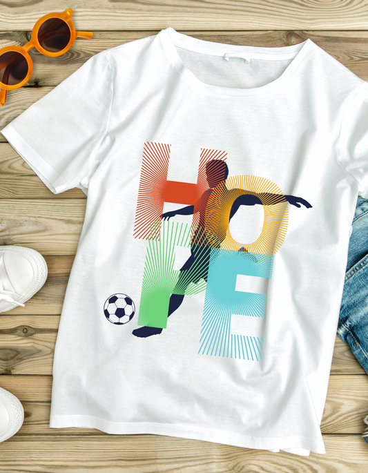 Hope Soccer Kids Organic Cotton T-shirt White from DoodleChic