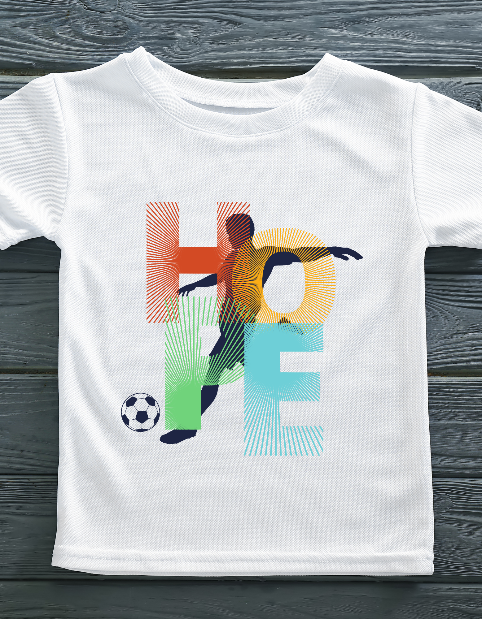 Hope Soccer Kids Organic Cotton T-shirt White from DoodleChic