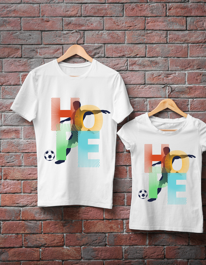 Hope Soccer Kids Organic Cotton T-shirt White from DoodleChic