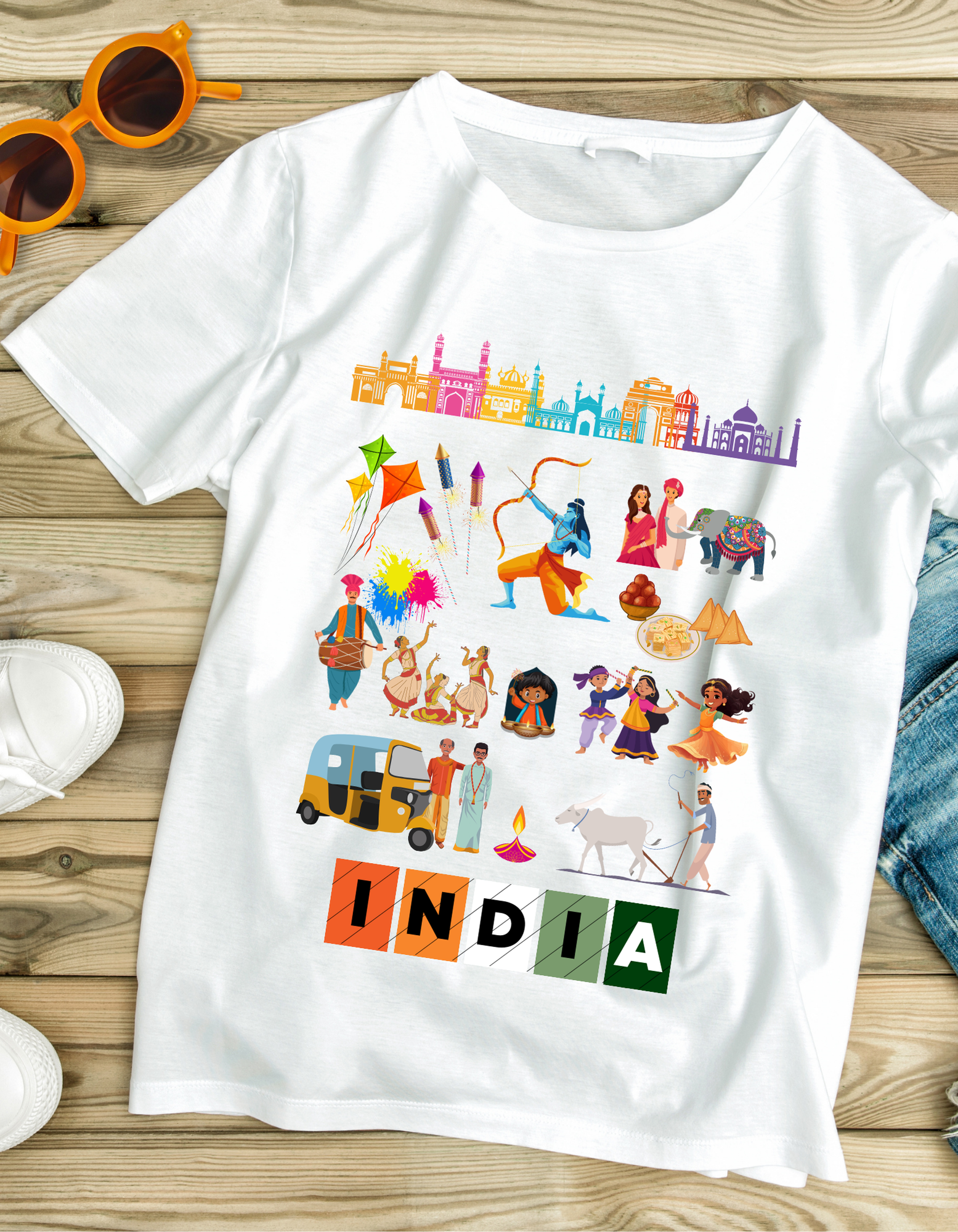 India Kids Organic Cotton T-shirt White from DoodleChic
