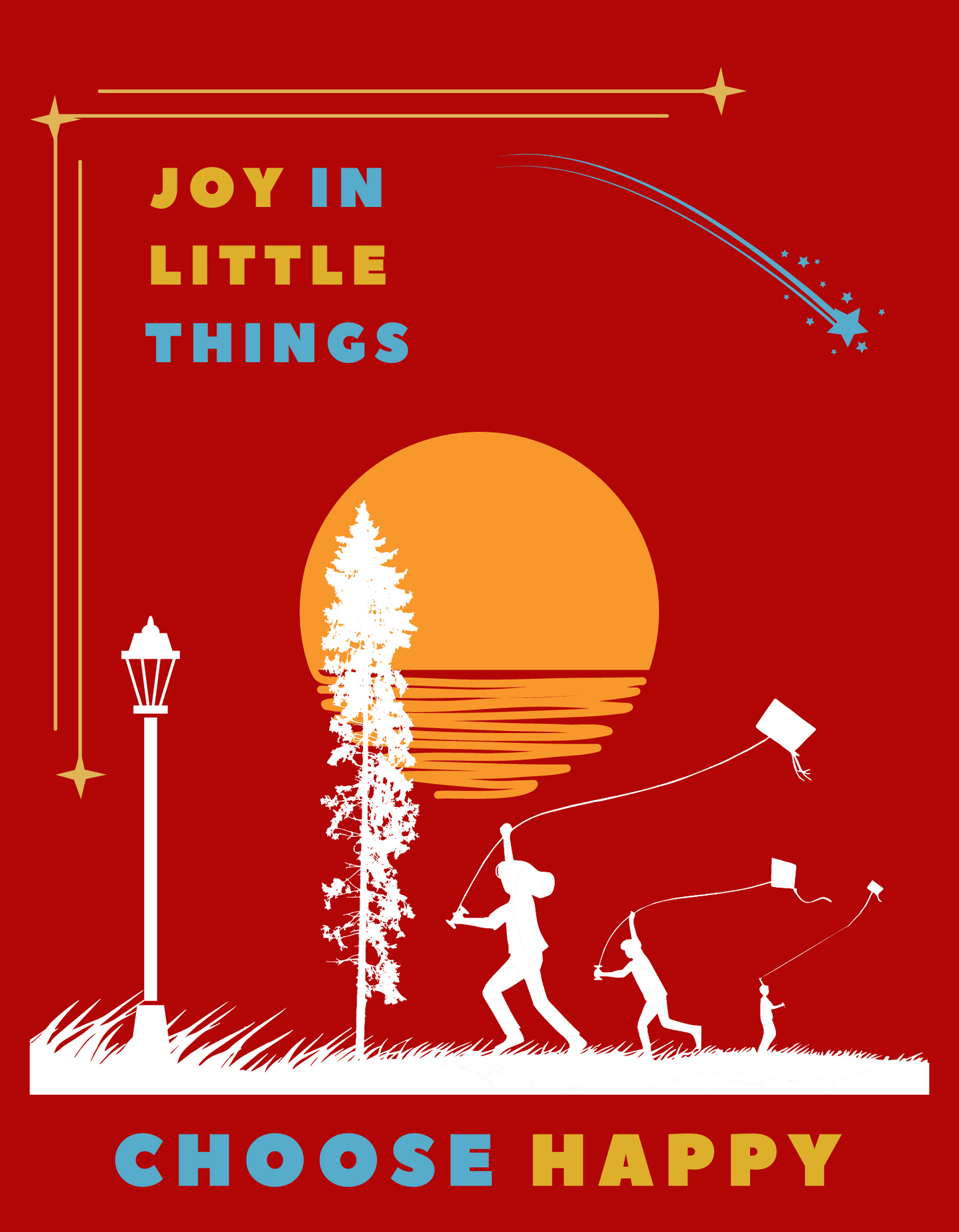 Joy in Little Things Kids Organic Cotton T-shirt Red from DoodleChic