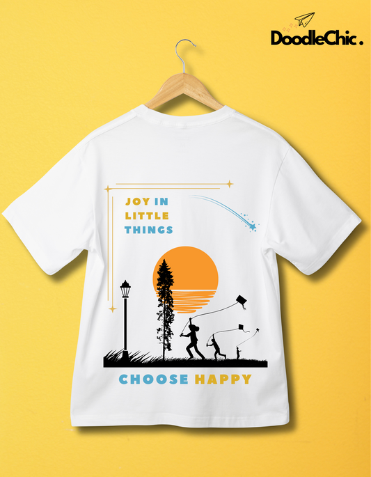 Joy in Little Things Kids Organic Cotton T-shirt White from DoodleChic