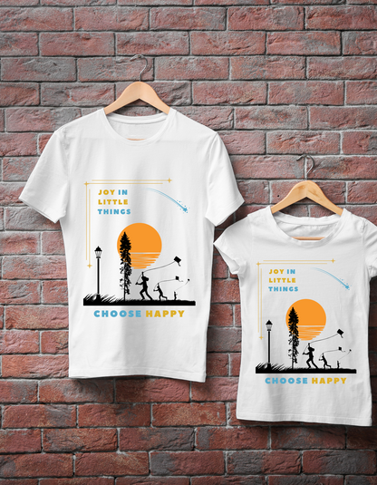 Joy in Little Things Kids Organic Cotton T-shirt White from DoodleChic