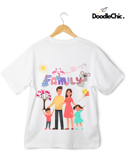 My Family Kids Organic Cotton T-shirt White from DoodleChic
