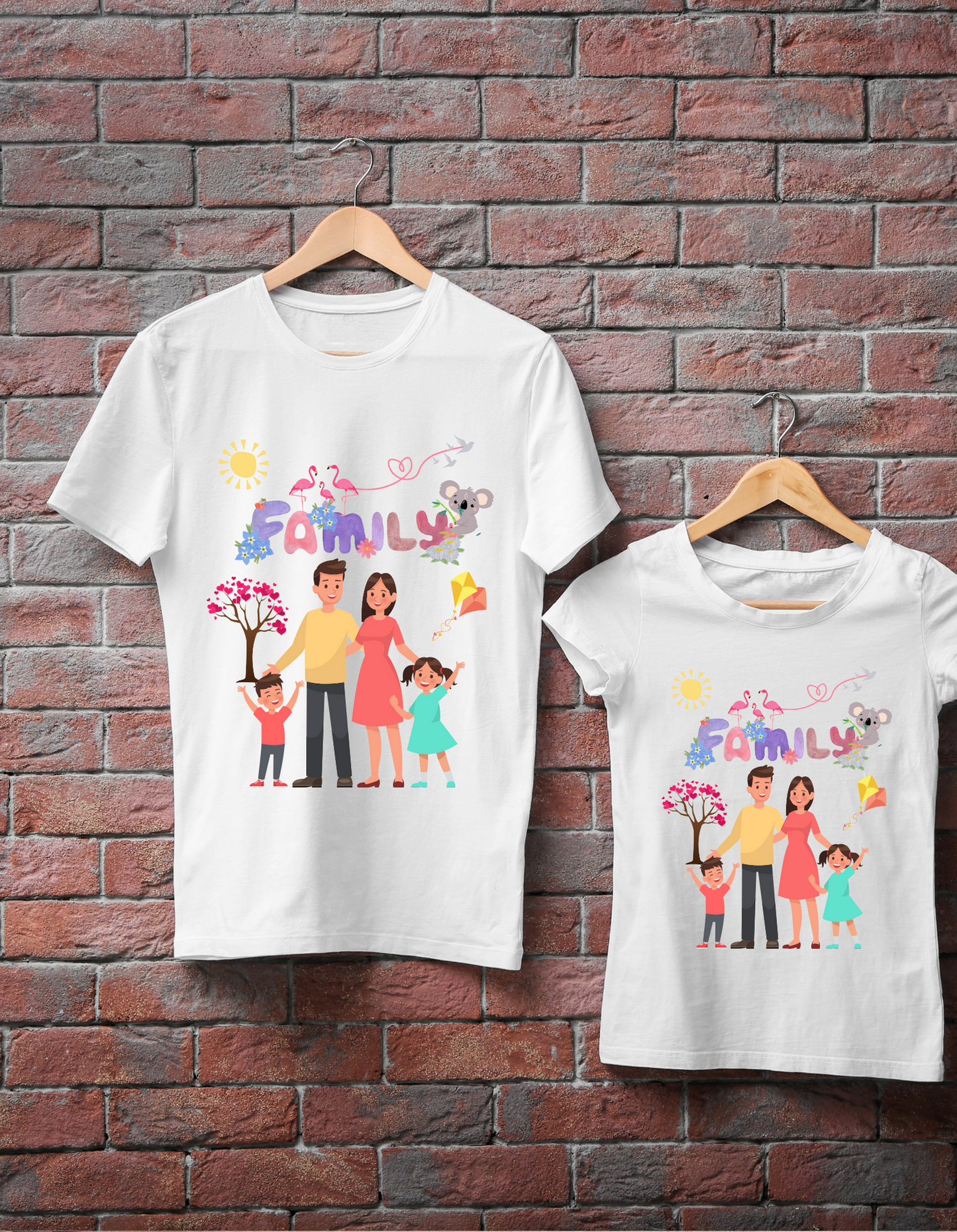 My Family Kids Organic Cotton T-shirt White from DoodleChic