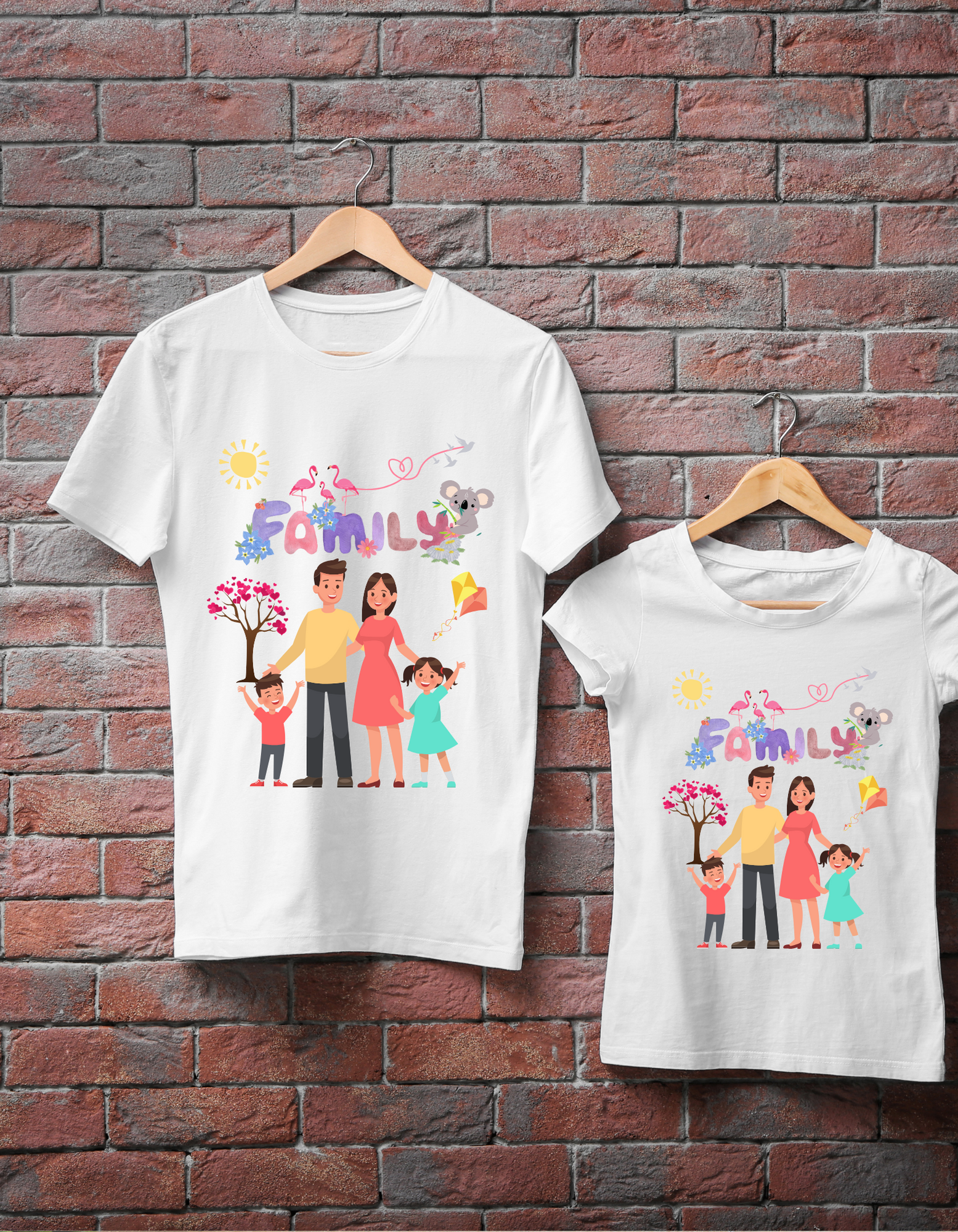 My Family Kids Organic Cotton T-shirt White from DoodleChic