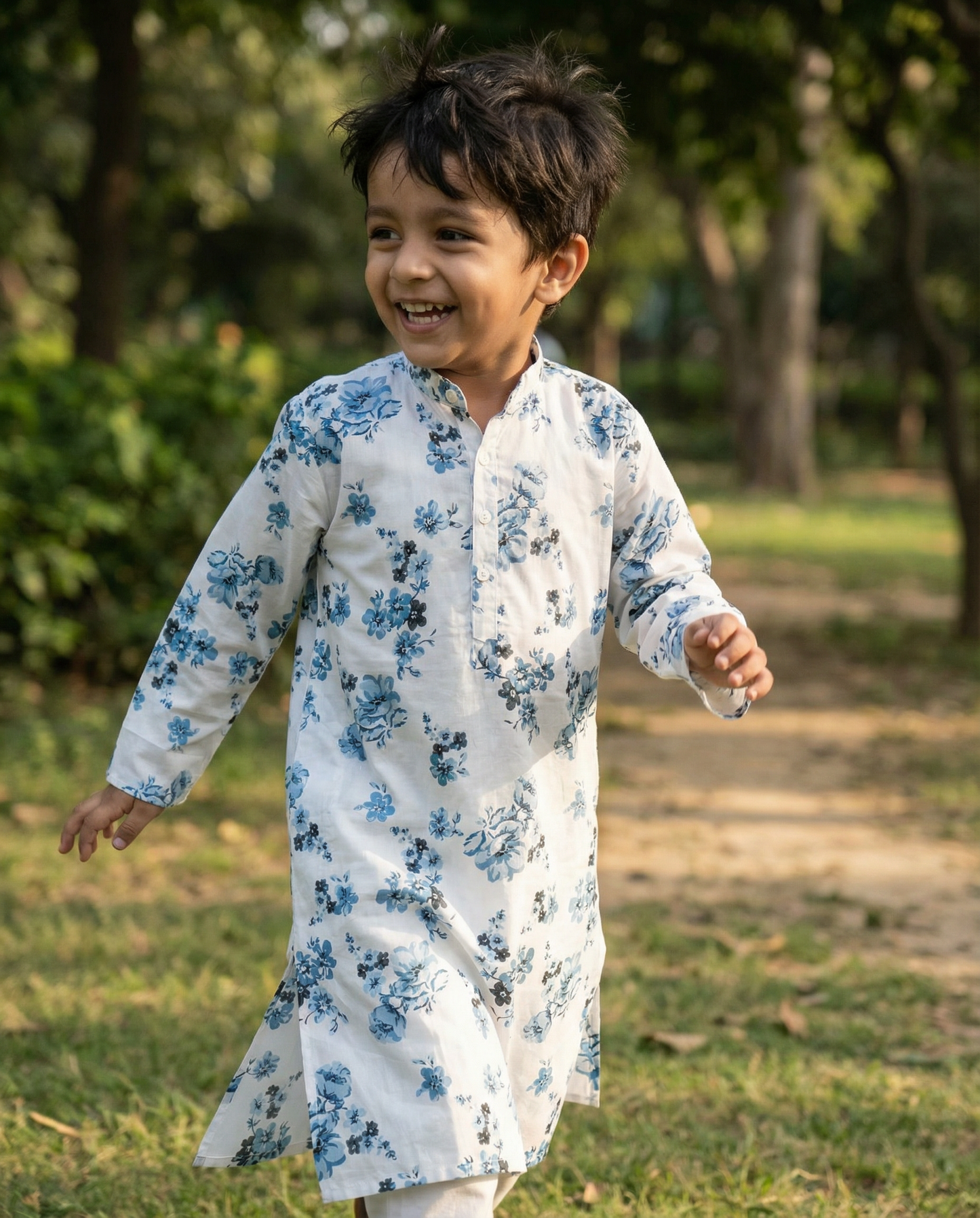 अBIR Neel Phool Kurta for Boys