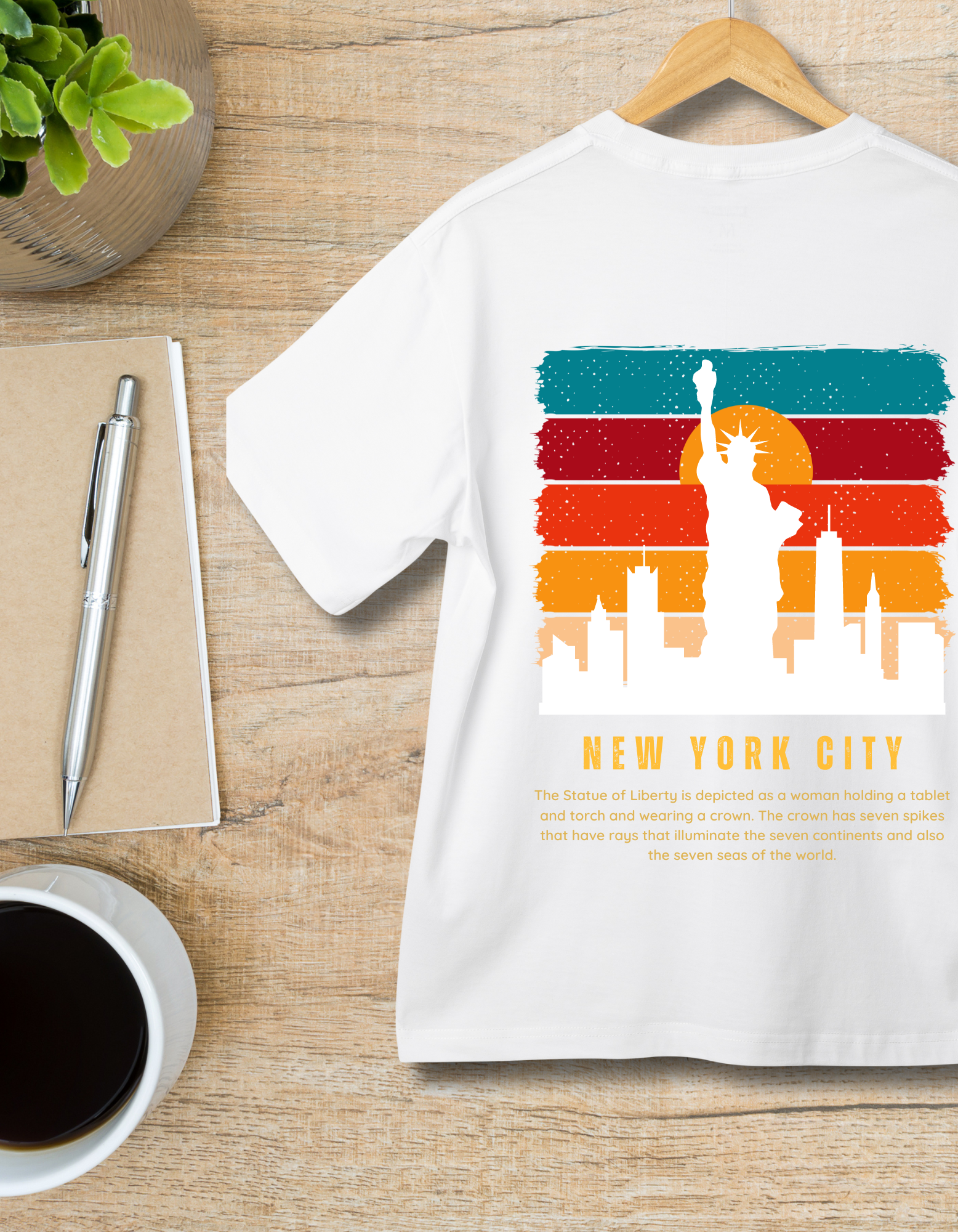 New York City NYC Kids Organic Cotton T-shirt White from DoodleChic