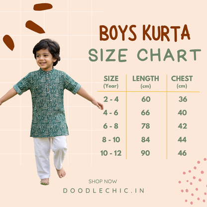 अBIR Hariyali Utsav Long Kurta for Boys