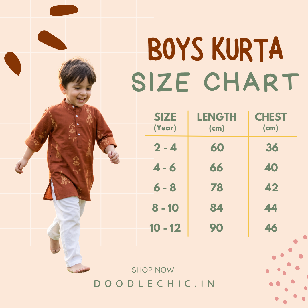 अBIR Maati Kahani Long Kurta for Boys
