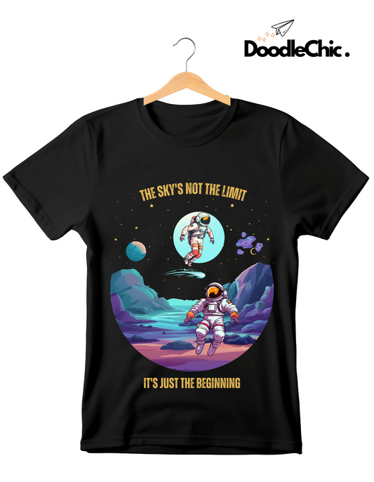 Sky's not the Limit Kids Organic Cotton T-shirt Black from DoodleChic