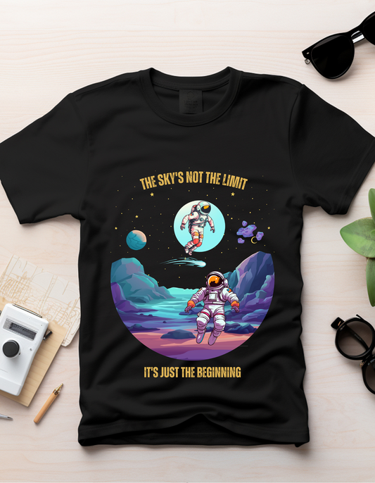 Sky's not the Limit Kids Organic Cotton T-shirt Black from DoodleChic