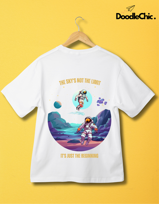 Sky's not the Limit Kids Organic Cotton T-shirt White from DoodleChic