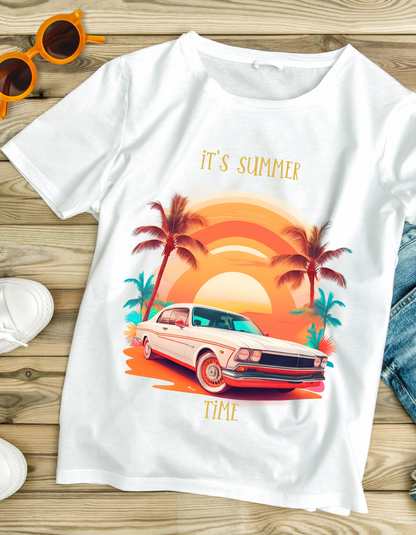 Summer Time Kids Organic Cotton T-shirt White from DoodleChic