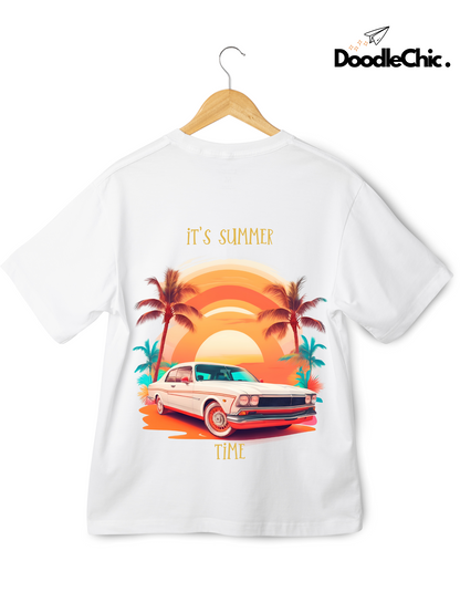 Summer Time Kids Organic Cotton T-shirt White from DoodleChic