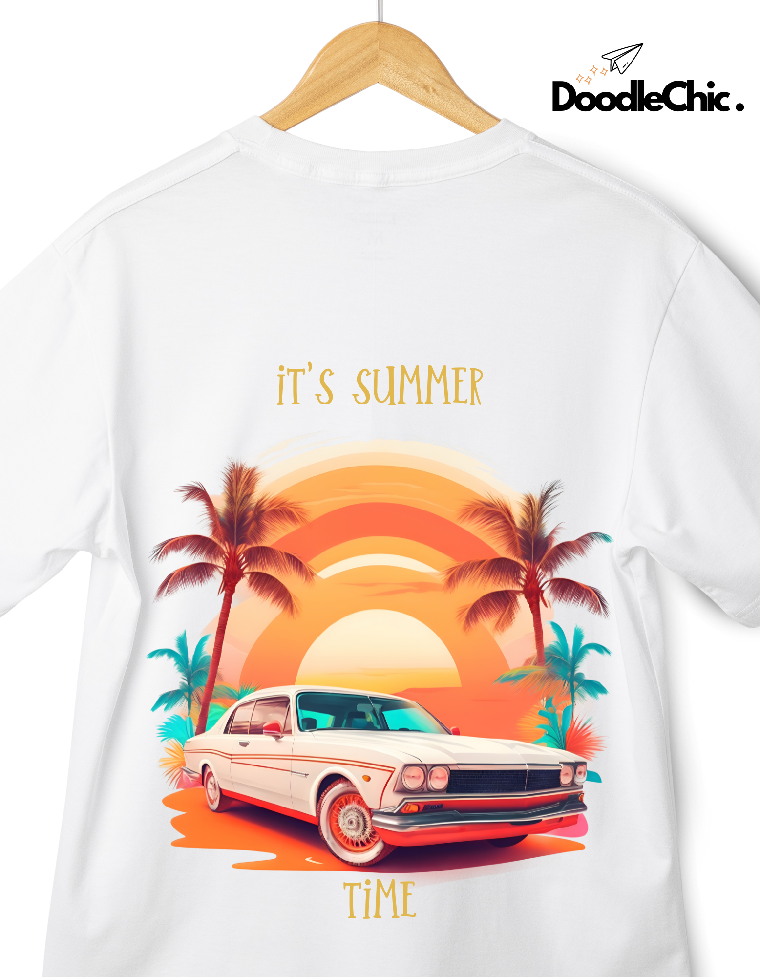 Summer Time Kids Organic Cotton T-shirt White from DoodleChic
