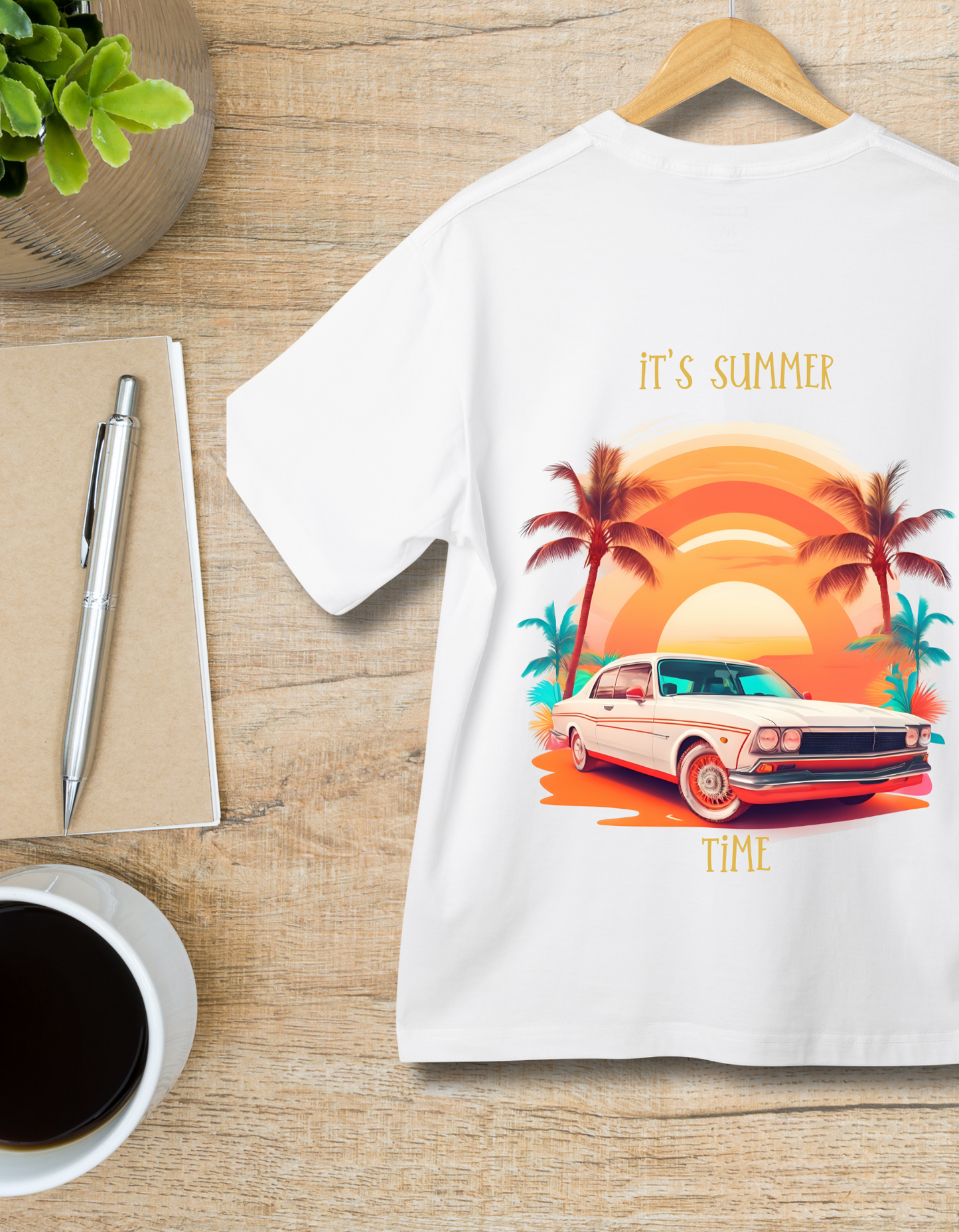 Summer Time Kids Organic Cotton T-shirt White from DoodleChic