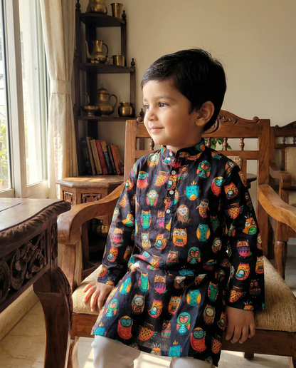 अBIR Udaan Owls Kurta for Boys